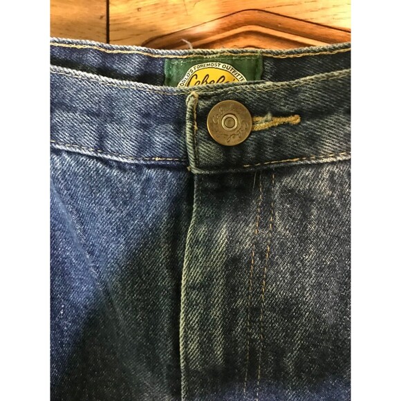 Cabela's Blue Jeans Men's Size 42x28 Brown Flannel Lined Relaxed Denim High Rise - Picture 4 of 12